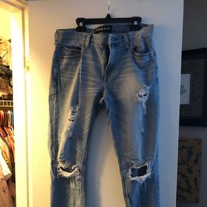 Express distressed girlfriend style jeans